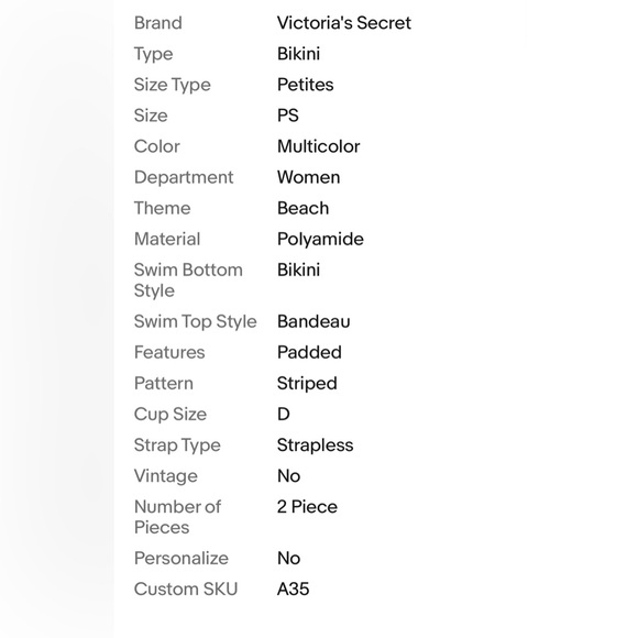 Victoria's Secret Womens Bikini Set 32d top/Small Bottoms Pink - Picture 11 of 11